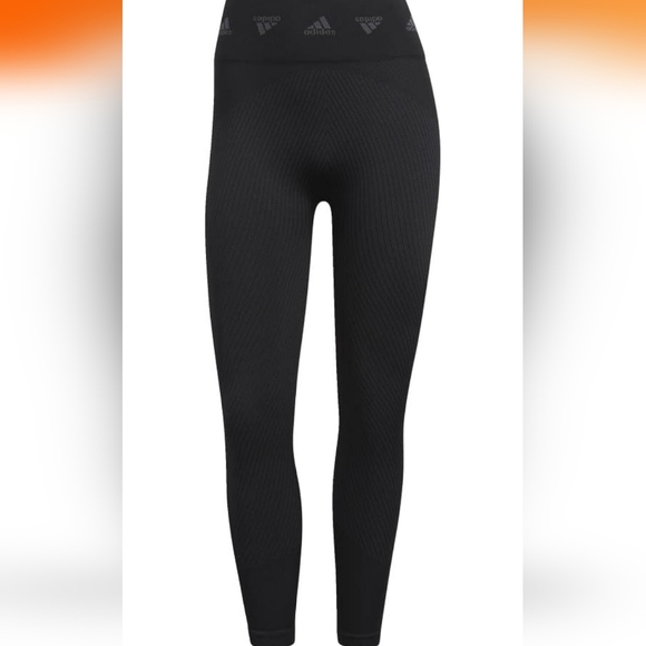 Adidas Women's Training Aeroknit Branded 7/8 Tights - Picture 2 of 8